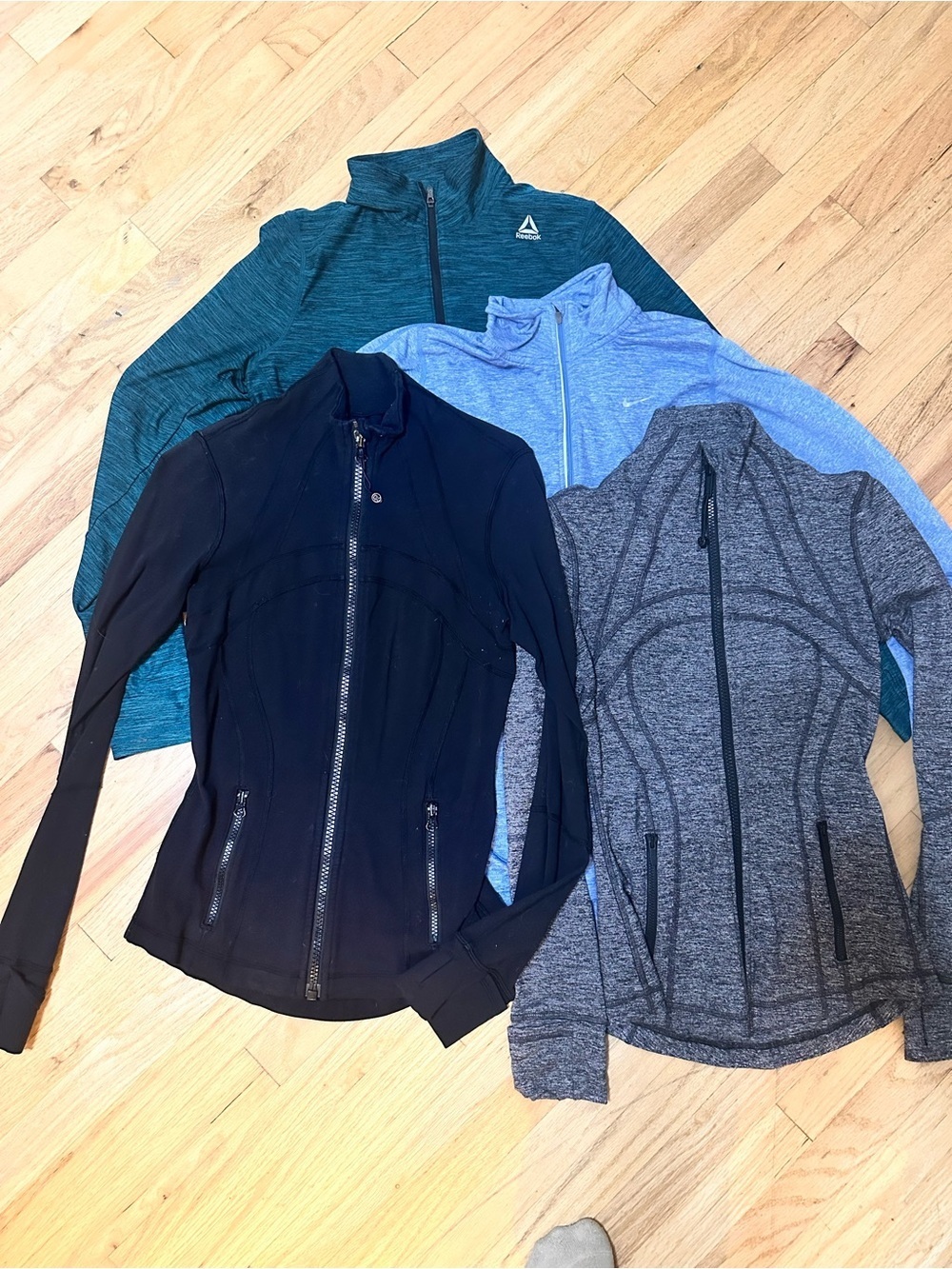 Assorted Active Zip-Up Jackets - Lululemon, Nike, and Reebok
